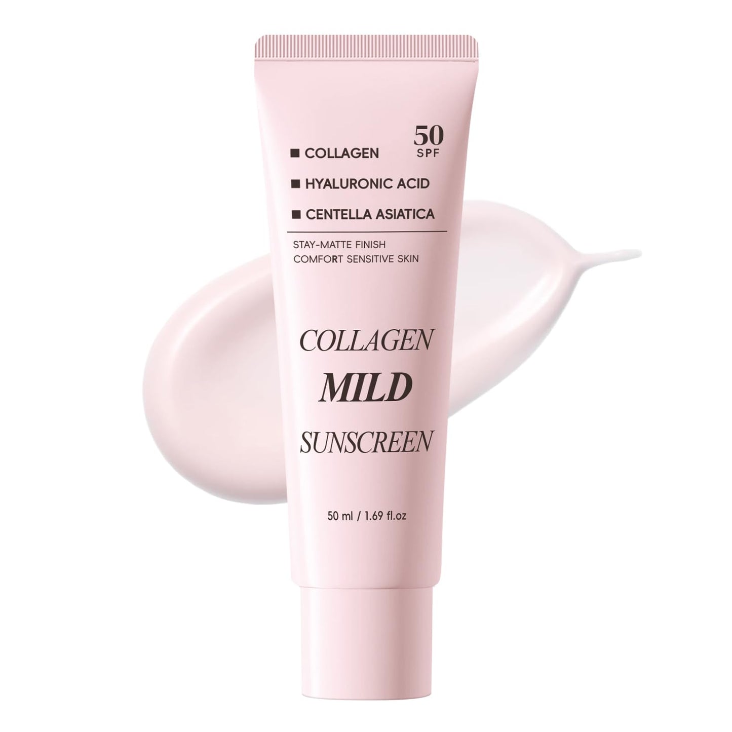 Collagen Mild Sunscreen SPF 50 for Face, Broad Spectrum Protection, Hydrating Facial Sunscreen with Peptides & Cica, Lightweight Non-Greasy, No White Cast, Natural Glow, Travel Size (2 PCS) DR.Seya buy supplements Au