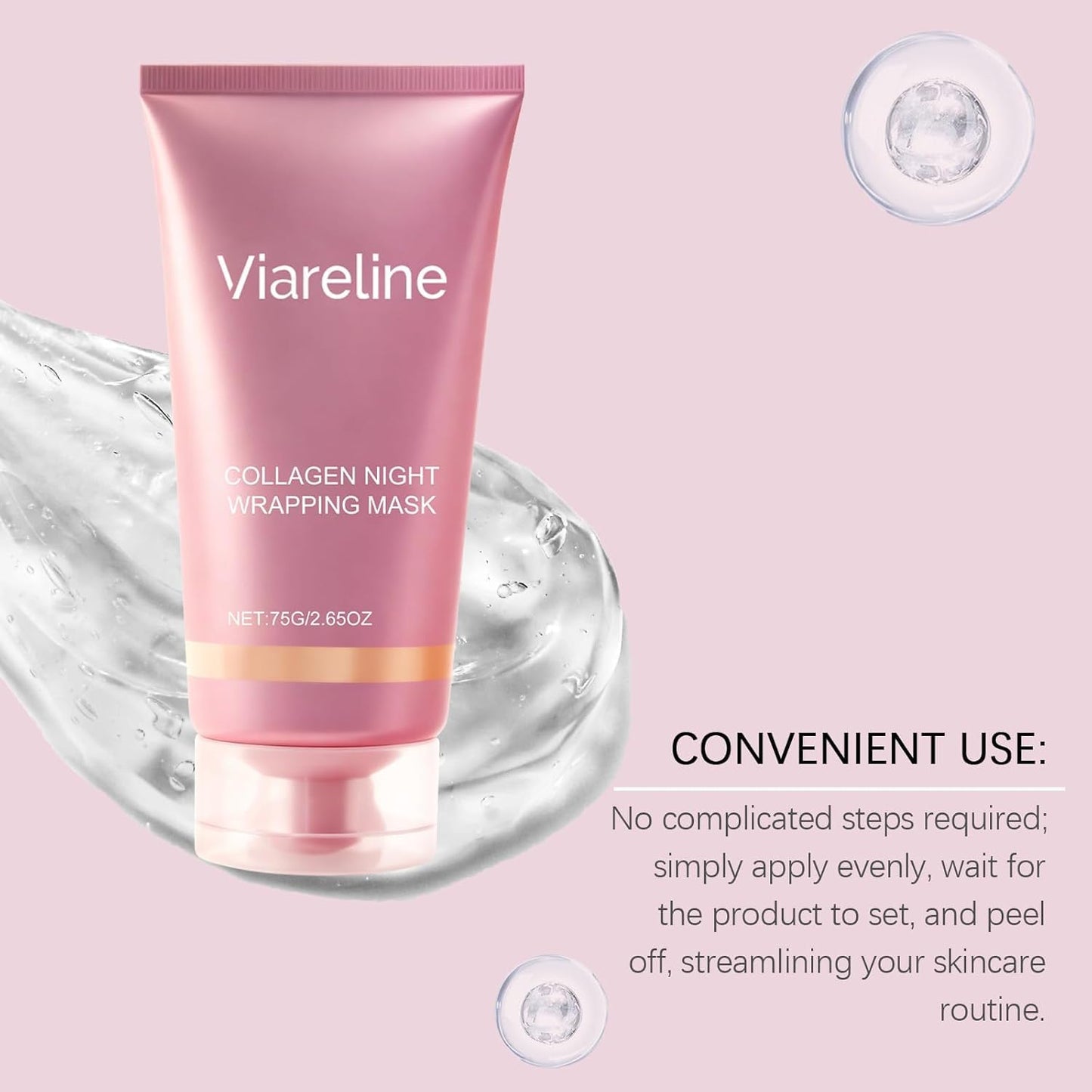 Collagen Night Wrapping Mask, Collagen Mask, Collagen Overnight Easy Peel Off Face Mask, Firming & Hydration Care, Reduce Fine Lines & Dullness, Suitable for All Skin Types(2.65 fl.oz) Generic buy supplements Au