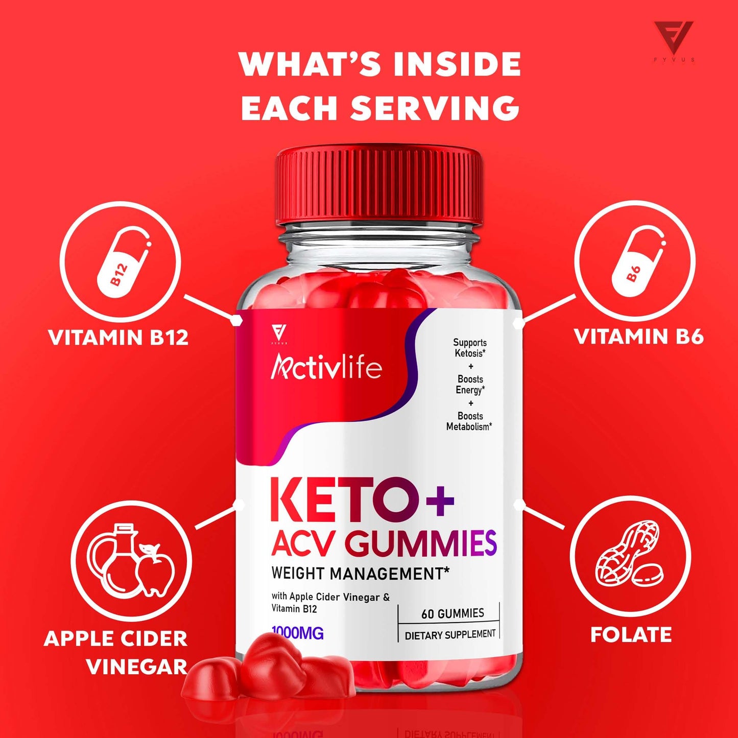 (2 Pack) Activlife Keto ACV Gummies Activelife Keto Advanced, Active Life Keto FyvusUS supplements