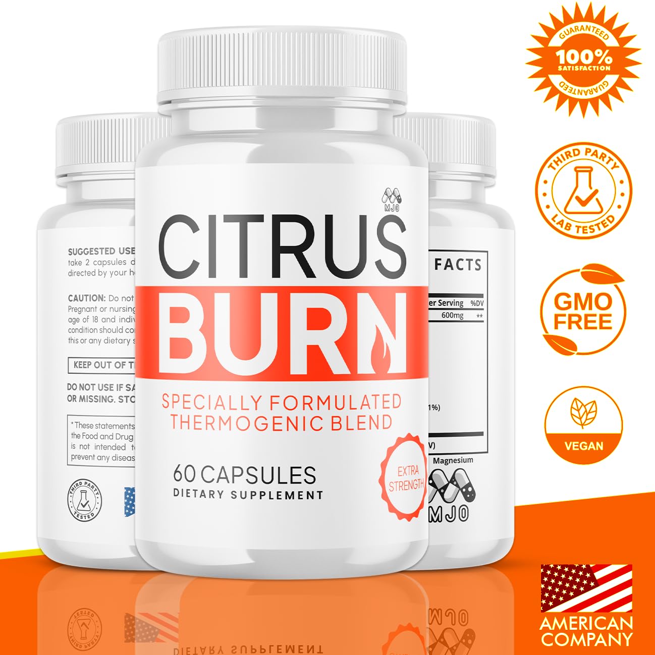 (2 Pack) Citrus Burn Capsules, Official CitrusBurn Pills with All Natural Ingredients, Advanced Citrus Burn for Optimal Health & Wellness Support with Premium Vitamins for Women & Men (120 Capsules) MJOAu supplements