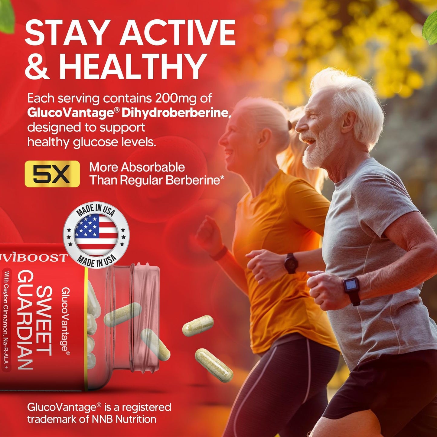 NUVIBOOST Super Dihydroberberine (GlucoVantage®) 200mg with Ceylon Cinnamon, Alpha Lipoic Acid, Selenium, Gymnema Sylvestre, Benfotiamine and Others for Overall Immunity. NUVIBOOSTAu supplements