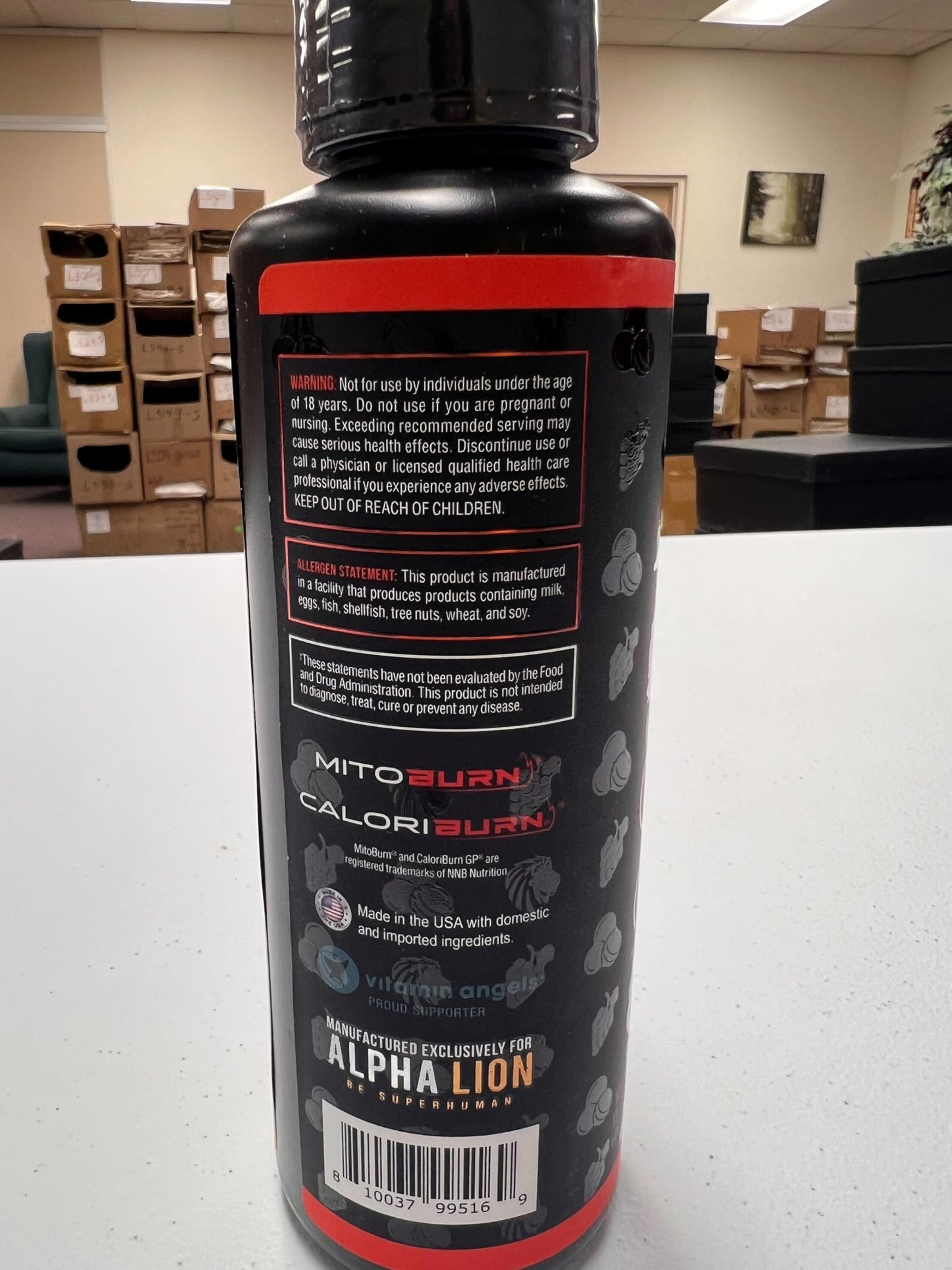ALPHA LION Burn2O L-Carnitine Liquid 2000mg – Stim Free Super Thermogenic Fat Burner with MitoBurn® & CaloriBurn GP®, Metabolism Booster, Zero Calorie ALPHA LIONUS supplements