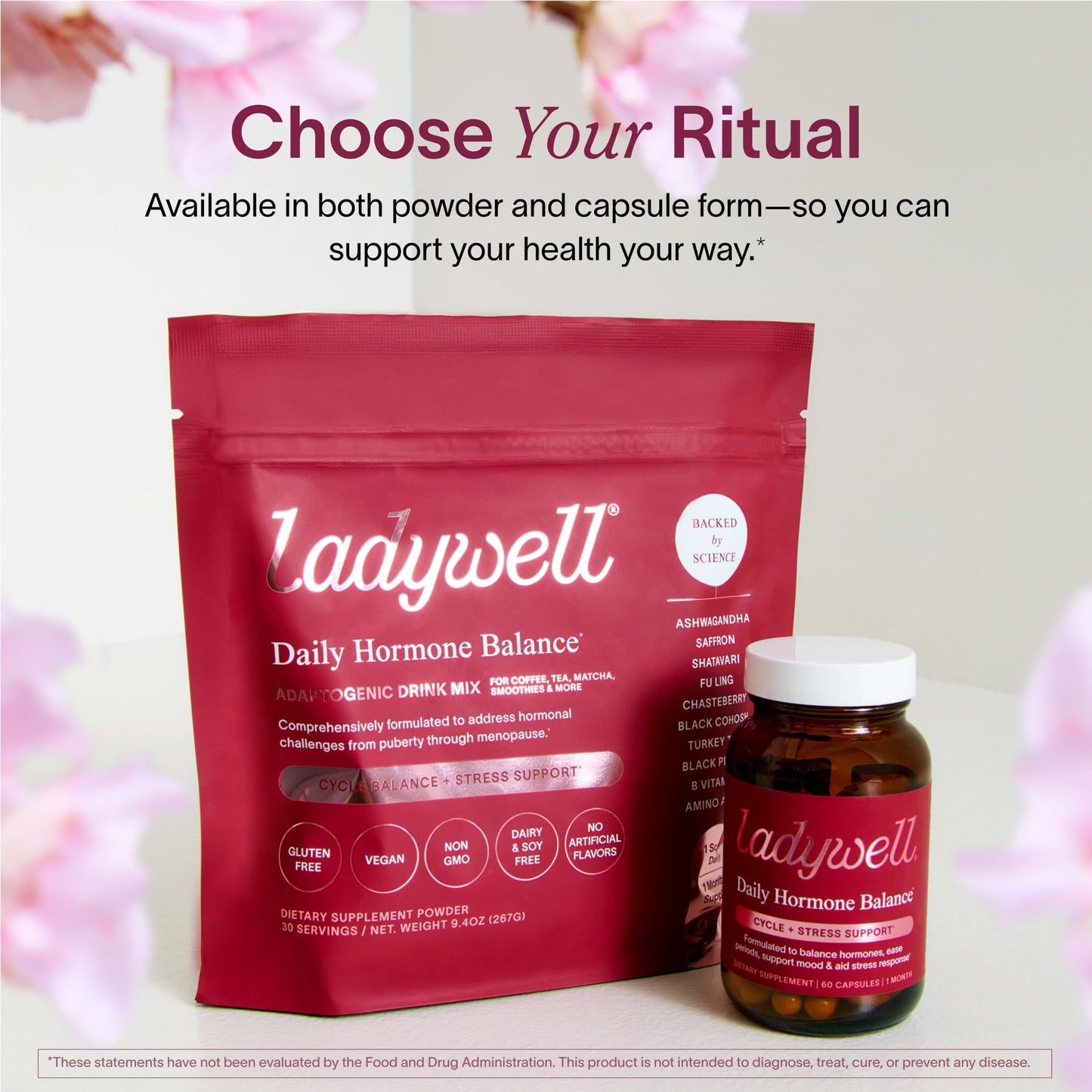 Ladywell Daily Hormone Balance Capsules | Natural Cycle Support for Women | Supports Mood, Bloating, Cramps, Skin Health & Cravings | with Chasteberry, B Vitamins, Ashwagandha, Saffron & More | 60 Ct Ladywell buy supplements Au