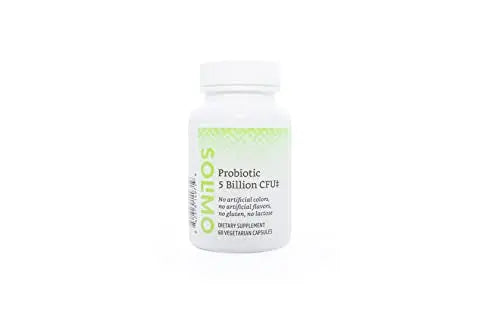 Amazon Basics Probiotic 5 Billion CFU, 8 Probiotic strains with 60 mg Prebiotic Blend SolimoAU supplements