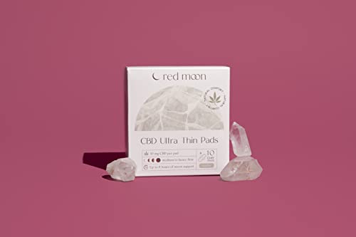 Red Moon Ultra Thin Hemp Pads (Pack of 10) Sanitary Pads for Women, Menstrual Pads- White Red Moon Au supplements