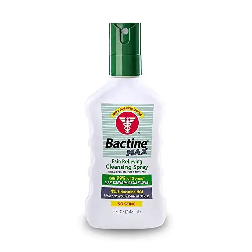 Bactine MAX First Aid Spray - Pain Relief Cleansing Spray with 4% Lidocain BactineAU supplements