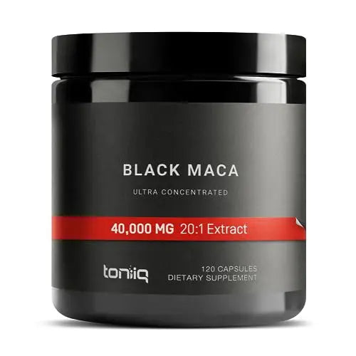 40,000mg Pure Black Maca Root Extract - Ultra Concentrated 20:1 Single Origin Wildcrafted ToniiqAU supplements