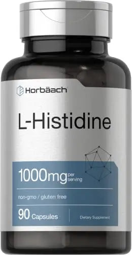 Horbaach L-Histidine 1000mg 90 Capsules | Non-GMO and Gluten Free | Pharmaceutical Horbäach uk supplements