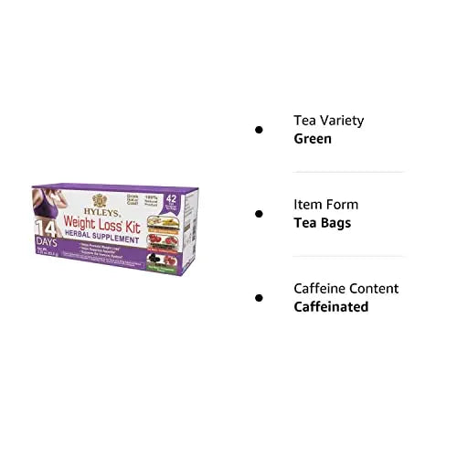 Hyleys 14 Day Weight Loss Tea - 42 Tea Bags (1 Pack), Detox Tea for Cleanse HYLEYS uk supplements