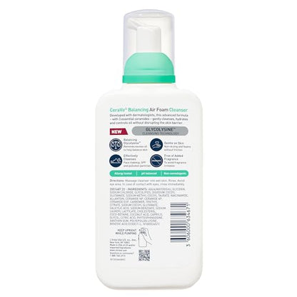 CeraVe Balancing Air Foam Face Wash, Foaming Facial Cleanser For Combination Skin, 8HR Oil Control + 24HR Hydration CeraVeUS supplements