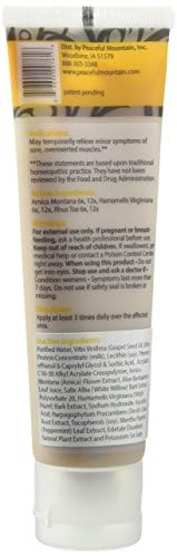 Peaceful Mountain Arnica Plus Homeopathic Gel - Natural Homeopthic Gel for Sore or cramping Muscles - 2oz Peaceful Mountain Au supplements