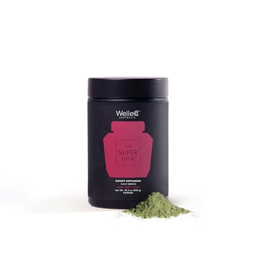 WelleCo The Super Elixir Daily Greens Powder, Probiotic Drink Mix with Whole Foods, Gluten Free, Vegan Gut Health Powder, Energy, Immunity, Healthy Skin, Hair & Nails (300g, Mixed Berry) WelleCo Au supplements