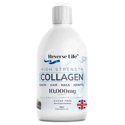 Reverse Life Marine Collagen + Green Tea Liquid Supplement Drink High-Strength 10,000mg Hydrolysed Reverse LifeAU supplements