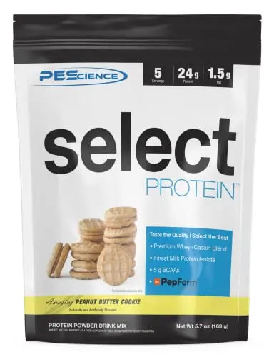 PEScience Select Low Carb Protein Powder, Peanut Butter Cookie, 5 Serving, Keto Friendly PEScienceAU supplements