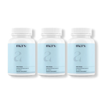 Mars Sea Moss Caps Surge Natural (60N) | Packed with 84 Essential Minerals | Powered with Black Seed Oil, Surgemax & Vitamin D3 | Overall Well-Being - Pack of 3 mars by GHC Au supplements