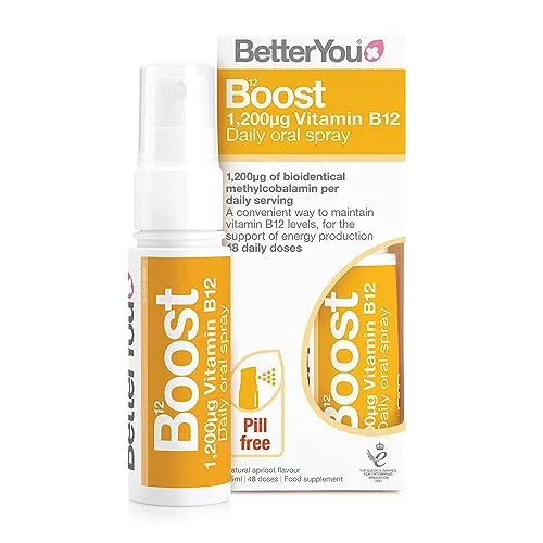 BetterYou Boost Vitamin B12 Daily Oral Spray, Pill-free Vitamin B12 Supplement for Energy Better YouAU supplements
