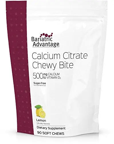 Bariatric Advantage Calcium Citrate Chewy Bites 500mg with Vitamin D3 for Bariatric Surgery Bariatric AdvantageAU supplements