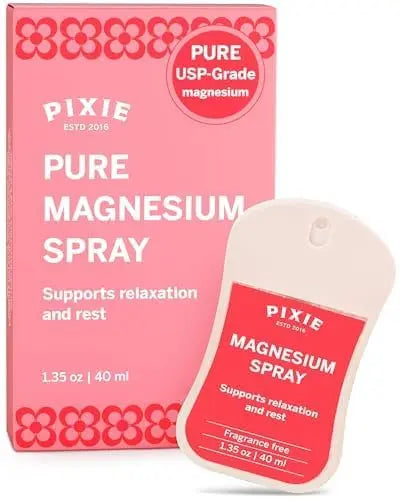 Pixie Pure Magnesium Spray 1.35oz – USP Grade – Fast-Absorbing Topical Relief for Body Aches, Sleep & Menstrual Discomfort – Travel Size & Non-Toxic for Feminine Care Pixie CupAU supplements