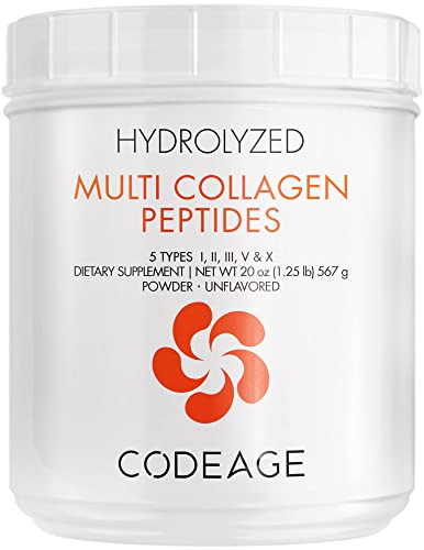 Code Age Multi-Collagen Protein Powder Hydrolyzed 20Oz All-in-One Super Bone Broth Codeage Au supplements