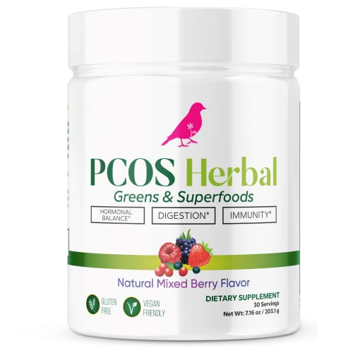 PCOS Herbal Green Superfood Probiotic Powder Mix: Hormonal Balance, Energy Boost PCOS Herbal TeaAU supplements