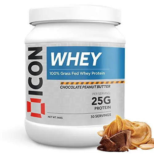 ICON Nutrition Whey Protein Powder 960g, 30 Servings - Chocolate Peanut Butter ICON Nutrition uk supplements