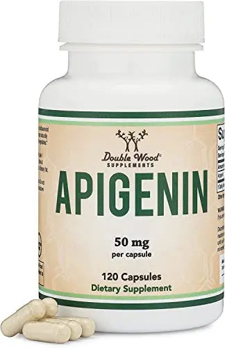 Apigenin Supplement - 50mg per Capsule, 120 Count (Powerful Bioflavonoid Found Double Wood SupplementsAU supplements