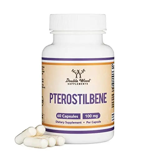 Pterostilbene Supplement 100mg Capsules (Third Party Tested) Manufactured in The USA Double Wood SupplementsAU supplements