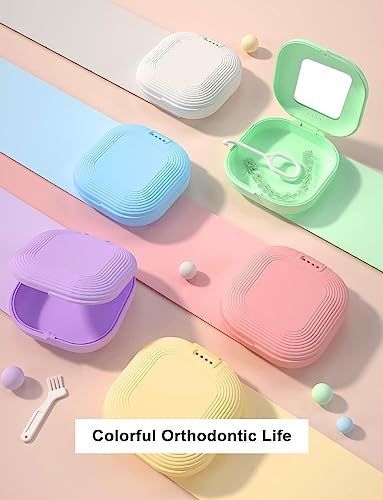 HEMILAB® Retainer Case, Slim Aligner Case with Vent Holes, Compatible with Invisalign HEMILABAU supplements