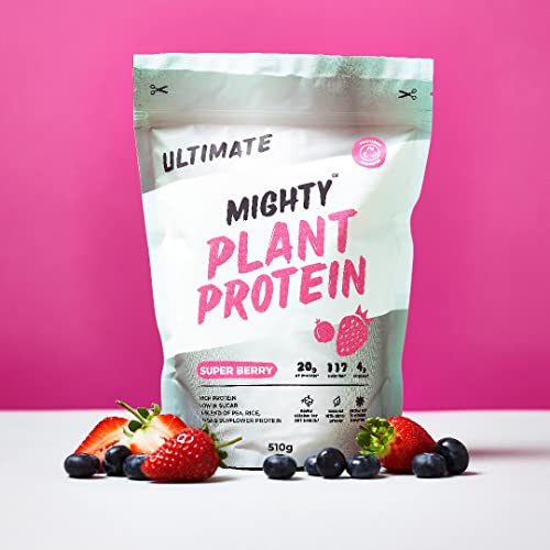 Mighty Ultimate Vegan Protein Powder, Super Berry Flavour, (17 Servings, 510g Bag without Scoop) MIGHTY Au supplements