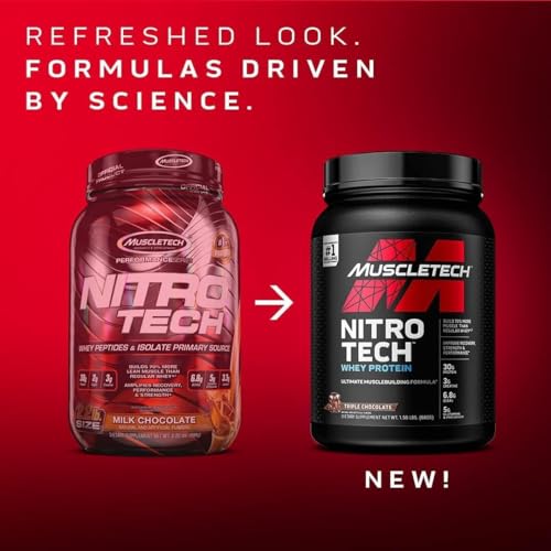 Whey Protein Powder, MuscleTech Nitro-Tech Whey Protein Isolate & Peptides, Protein MuscleTech Au supplements