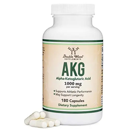 AKG Supplement (Alpha Ketoglutaric Acid) 1,000mg Per Serving (180 Capsules) Different Double Wood SupplementsAU supplements