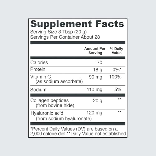 Vital Proteins Collagen Peptides Powder with Hyaluronic Acid and Vitamin C, Unflavored Vital Proteins Au supplements