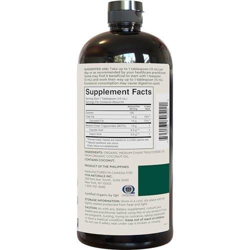 Viva Naturals Organic MCT Oil for Keto Coffee (32 fl oz) - Best MCT Oil Supplement Viva Naturals Au supplements