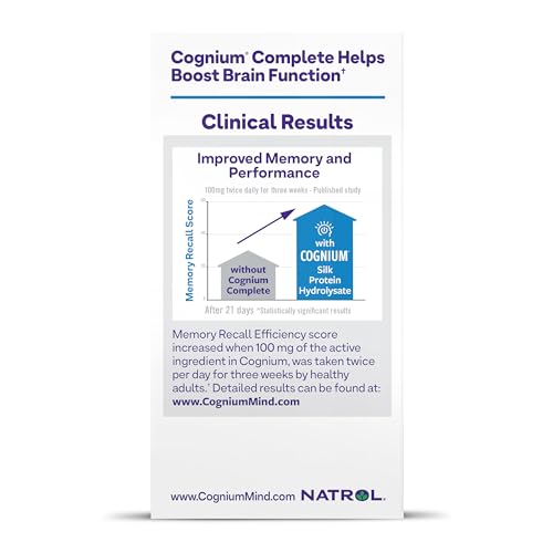 Natrol Cognium Complete, Dietary Supplement for Brain Health, Brain Health Supplements for Adults, 60 Capsules, 30 Day Supply Natrol Au supplements