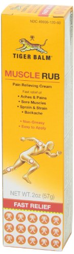 Tiger Muscle Rub Topical Analgesic Cream 2 Ounces (57 g) (Pack of 4) Tiger Balm Au supplements