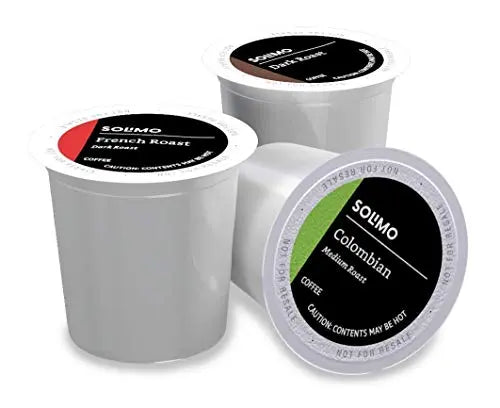 Amazon Brand - Solimo Coffee Pods, Assorted pack (French, Dark, Colombian) SolimoAU supplements