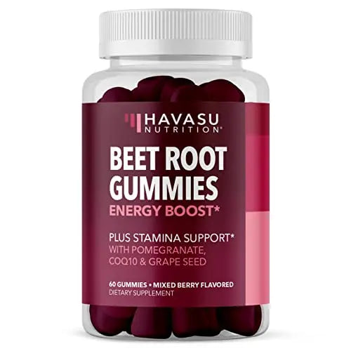 Beet Root Gummies with COQ10 Energy Supplement | Nitric Oxide Supplement for Healthy HAVASU NUTRITION uk supplements