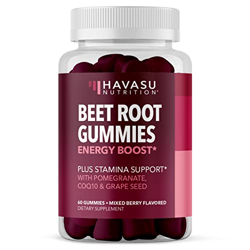 Beet Root + COQ10 Gummies Nitric Oxide Booster for Healthy Energy & Circulation Support HAVASU NUTRITION Au supplements