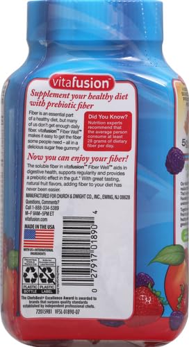 Vitafusion Fiber Well Sugar Free Fiber Supplement, Peach, Strawberry And Blackberry Vitafusion Au supplements