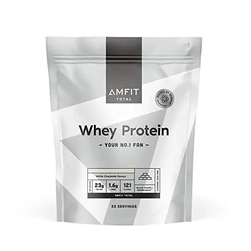 Amazon Brand - Amfit Nutrition Whey Protein Powder, White Chocolate Flavour, 33 Servings, 1 kg Amfit NutritionAU supplements