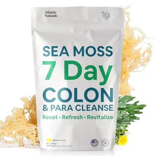 Atlantic Naturals Sea Moss 7 Day Colon and para Cleanse | Detox, Gut Health and Intestinal Atlantic Naturals uk supplements