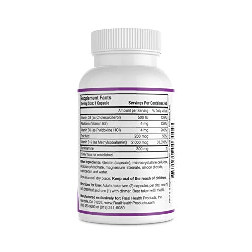 RHP Nerve Support Formula. Nutritional Support of Neuropathy, Nerve Relief from Aches, Nerve Pain & Discomfort. B-Complex with Benfotiamine and Methyl B12. 120 Capsules RHP Au supplements