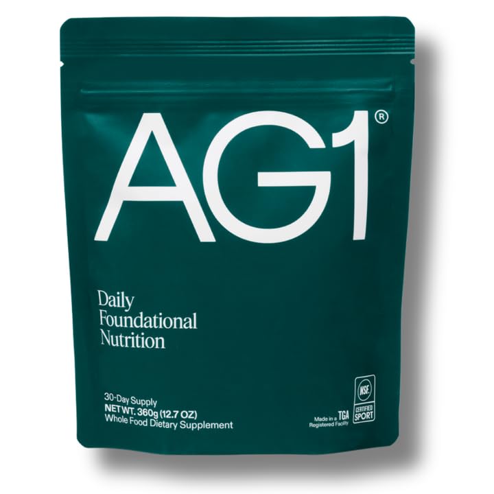 AG1 Greens Powder Refill Pouch – 75 Vitamins, Multivitamin & Probiotic | Gut Health Support | Vegan, Keto, Gluten Free | Athletic Greens Supplement - Pouch Only, Classic Formula AG1 Au supplements