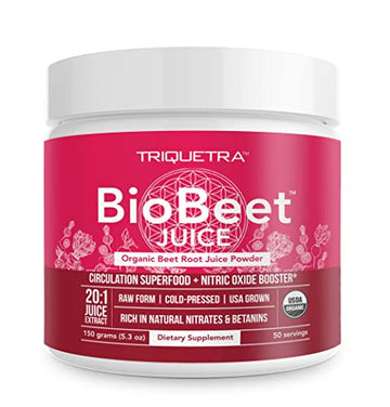 BioBeet Max Strength Beet Root Juice Powder – 20:1 Concentrate, Each Serving Derived Triquetra Health Au supplements
