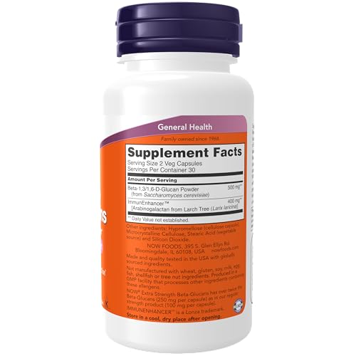 NOW Supplements, Beta-Glucans with ImmunEnhancer with Larch Arabinogalactan NOW Au supplements