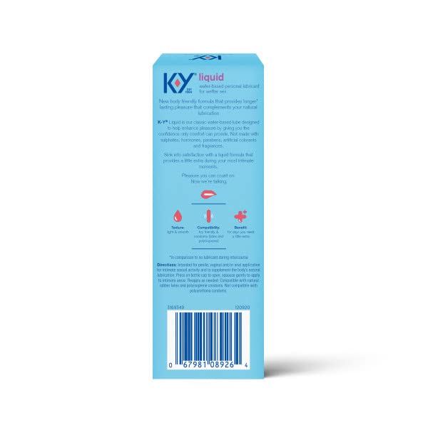 K-Y Liquid Personal Lubricant, Natural Feeling Water Based Lube For Women, Men & Couples K-Y Au supplements