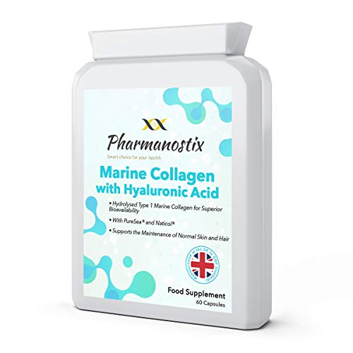 Marine Collagen with Hyaluronic Acid & Seaweed - 60 Capsules - Skin, Hair & Nails Formula Pharmanostix Au supplements