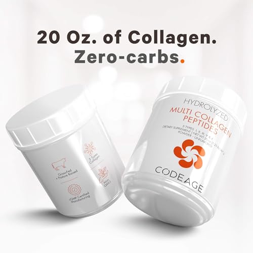 Code Age Multi-Collagen Protein Powder Hydrolyzed 20Oz All-in-One Super Bone Broth Codeage Au supplements