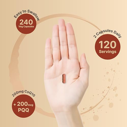 NatureBell CoQ10 (Ubiquinone) 200mg with PQQ, 240 Veggie Capsules | Stable High NatureBell Au supplements