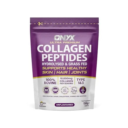 Premium Collagen Powder (Type I, III) Hydrolysed Bovine Collagen Peptides Powder - Halal Certified ONYX INGREDIENTS 101AU supplements